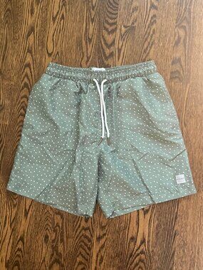 Allfenix Australia Sage Green & White Swim Trunks